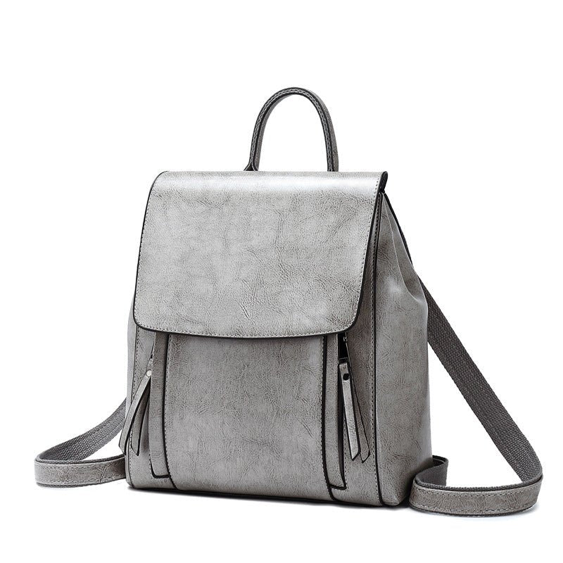 Women's Leather Cowhide Backpack  - By Qivii