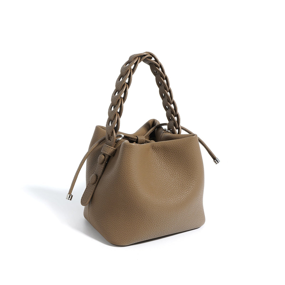 Women's Luxury Genuine Leather Bucket Bag Spring  - By Qivii