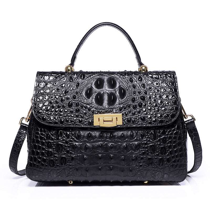 Women's Luxury Scale Pattern Leather Shoulder Messenger Bag  - By Qivii
