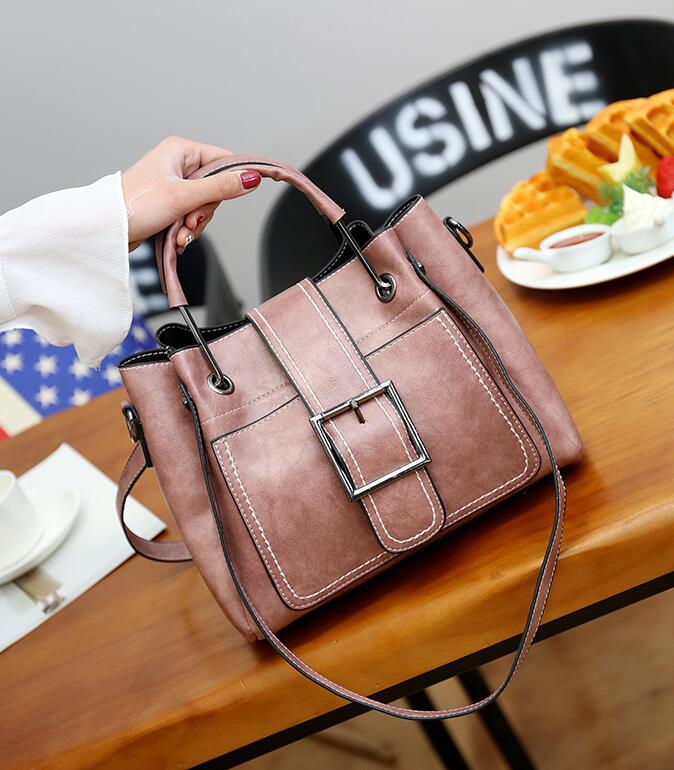 Women's Soft Vintage Bucket Handbag  - By Qivii