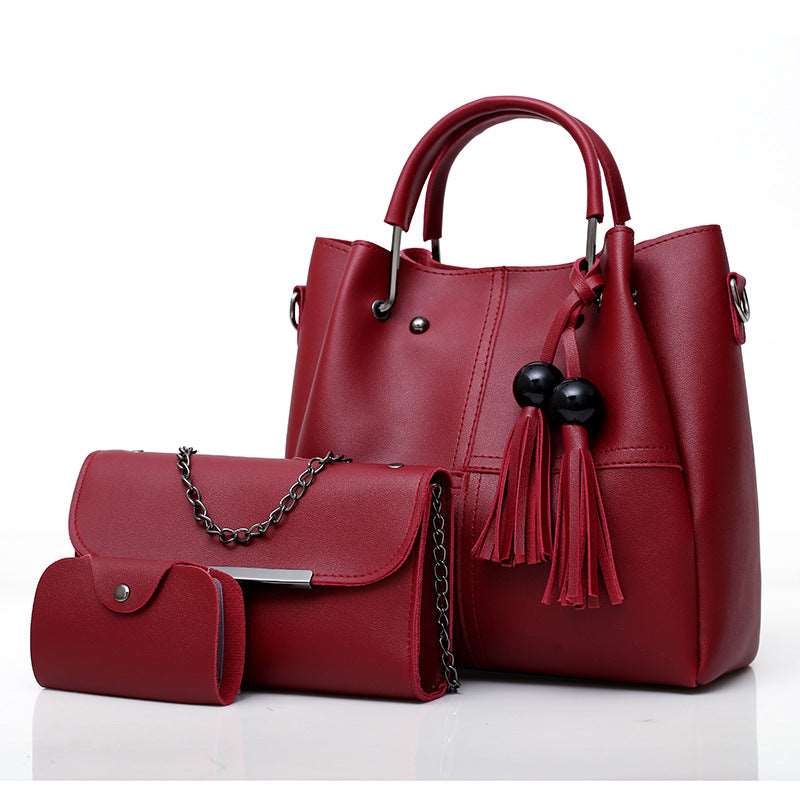 Women's Three Piece Bucket Tote Set  - By Qivii