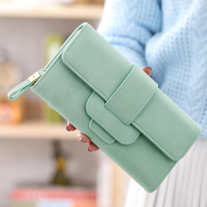 Women's Vegan Faux Leather Clutch Wallet  - By Qivii