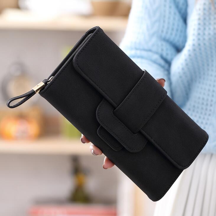 Women's Vegan Faux Leather Clutch Wallet  - By Qivii