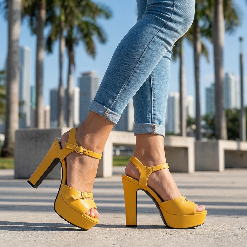 Yasmine Platform Sandals  - By Qivii